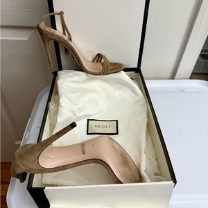 Gucci Women's Beige Suede Heels